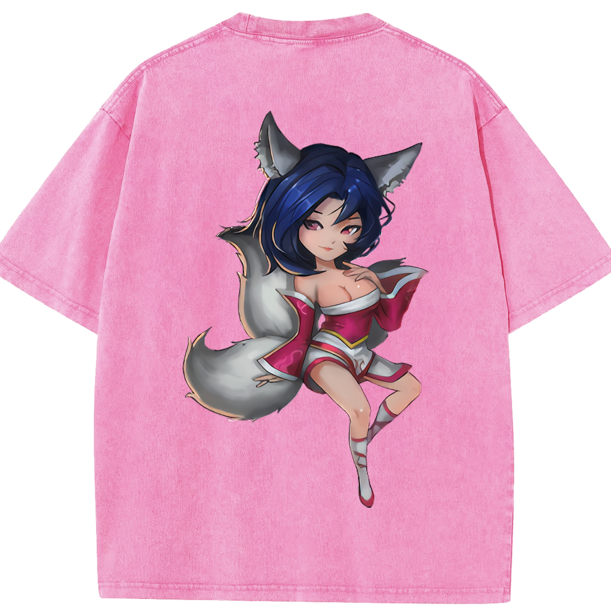 リーグ・オブ・レジェンド League of Legends LOL 綿100% ヴィンテージ風 半袖Tシャツ（背面プリント）